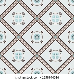 Seamless pattern in Oriental style. Geometrical ornament. Arabic design.