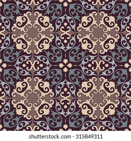 Seamless pattern in oriental style. Islam, Arabic, Asian motifs