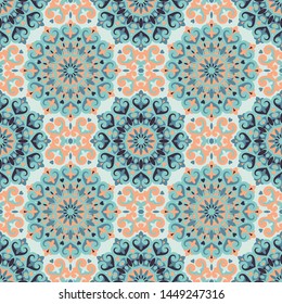 Seamless pattern. Oriental style. Mandala elements