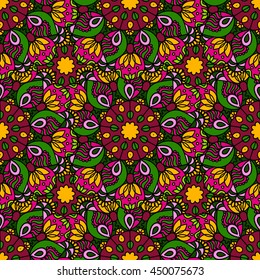 Seamless pattern in oriental style. Ornaments can be used for wallpaper, pattern fills, web page background,surface textures. Vector background.