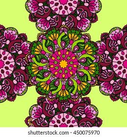 Seamless pattern in oriental style. Ornaments can be used for wallpaper, pattern fills, web page background,surface textures. Vector background.