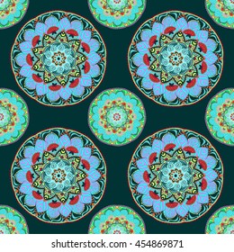 Seamless pattern in oriental style. Ornaments can be used for wallpaper, pattern fills, web page background,surface textures. 
