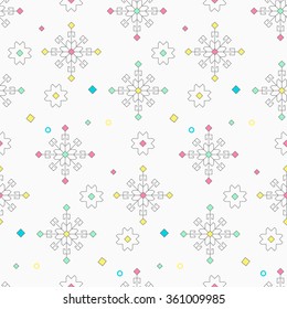 Seamless pattern with the oriental traditional baltic signs in lines. Very trendy, fashioned and stylish background or wallpaper. Fully editable vector illustration.