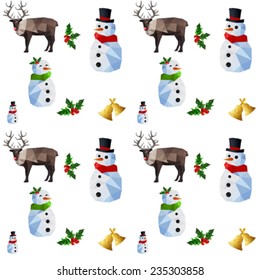 Seamless pattern with origami objects