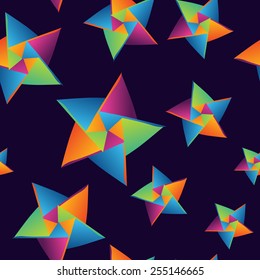 seamless pattern origami stars
