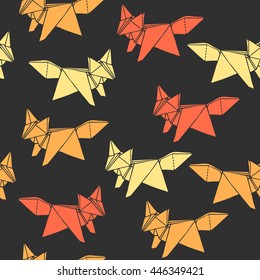 Seamless pattern with origami, wallpapers