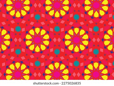 Seamless pattern in original arabic style. Vector illustration, in exclusive colors