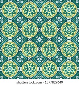 Seamless pattern with original oriental ornaments. Vector illustration