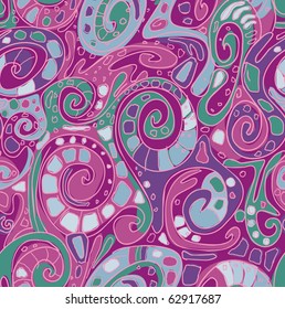 Seamless pattern with original spiral structure