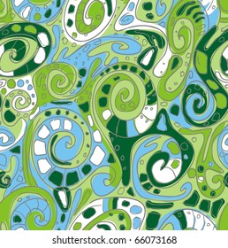 Seamless pattern with original spiral structure