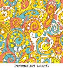Seamless pattern with original spiral structure