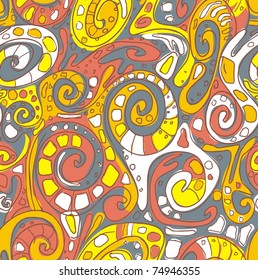 Seamless pattern with original spiral structure