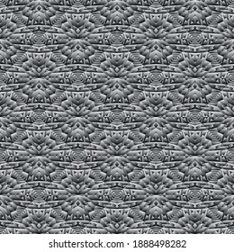 Seamless pattern, ornament, abstract black and white background, vector texture for wallpaper, textile, fabric, decoration.