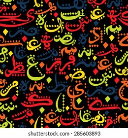 seamless pattern ornament Arabic calligraphy of text Eid Mubarak concept for Muslim community festival Eid Al Fitr (Eid Mubarak)