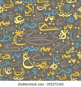 seamless pattern ornament Arabic calligraphy of text Eid Mubarak concept for muslim community festival Eid Al Fitr(Eid Mubarak)