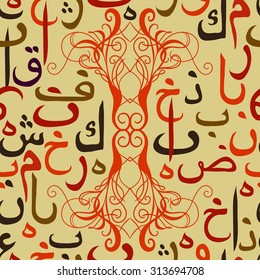 seamless pattern ornament Arabic calligraphy of text Eid Mubarak concept for Muslim community festival Eid Al Fitr(Eid Mubarak)(Translation: thank god)