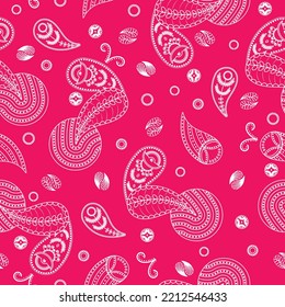 Seamless pattern with ornament. Bandana print. Scarf or kerchief square pattern