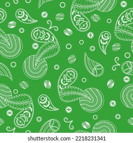Seamless pattern with ornament. Bandana print. Scarf or kerchief square pattern