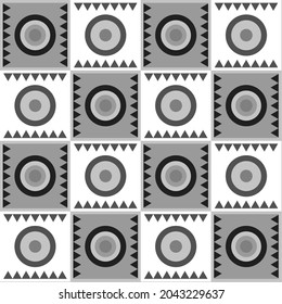 Ornamento de patrón sin foco. Impresión textil en blanco y negro, paquete de marca, impresión de tela, cartón, papel pintado.  Ilustración vectorial. 