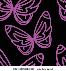 seamless pattern ornament butterfly decoration design