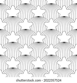 Seamless pattern or ornament, coloring book, abstract line art drawing, background design. Backdrop in the form of a mosaic or stained glass. Black and white  geometric vector template.