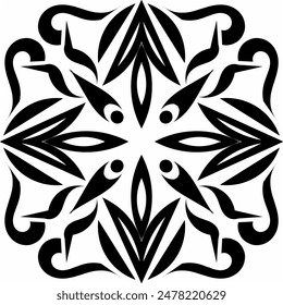 Seamless pattern ornament design template 