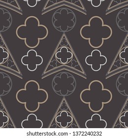 Seamless pattern. The ornament of the elements of Gothic architecture. Notre Dame. Can be used for wallpaper, textile, invitation card, wrapping, web page background.