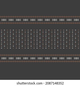 patrón impecable con diseño étnico adorno sobre fondo negro