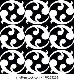 Seamless pattern. Ornament of fine lines and curls