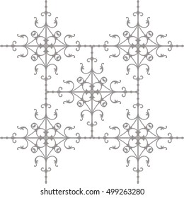 Seamless pattern. Ornament of fine lines and curls