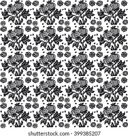 Seamless pattern ornament floral background vector