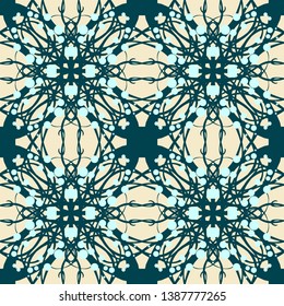 seamless pattern with ornament in floral style