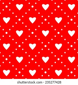 Patrón sin foco. Ornamento con corazones. Fondo de vacaciones