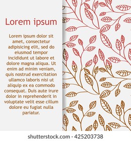 seamless pattern with ornament of leaves