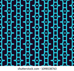 Seamless pattern. Ornament of lines and curls. Linear abstract background.
