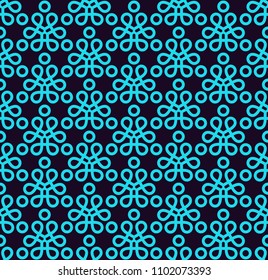 Seamless pattern. Ornament of lines and curls. Linear abstract background.