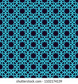 Seamless pattern. Ornament of lines and curls. Linear abstract background.
