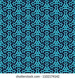 Seamless pattern. Ornament of lines and curls. Linear abstract background.
