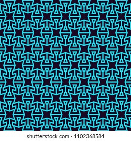 Seamless pattern. Ornament of lines and curls. Linear abstract background.