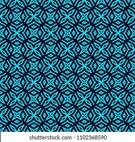 Seamless pattern. Ornament of lines and curls. Linear abstract background.