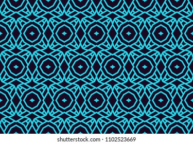 Seamless pattern. Ornament of lines and curls. Linear abstract background.