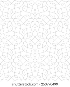 Seamless pattern. Ornament of lines and curls. Linear abstract background.
