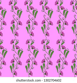 Seamless pattern, ornament of small delicate wildflowers. Textile printing Wallpapers, fabrics, scarves, covers, bandanas.
