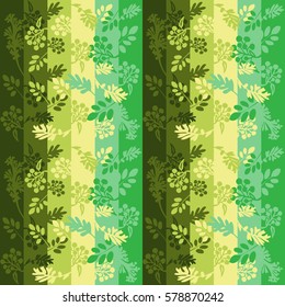 Seamless pattern, ornament from a wormwood, a grass, leaves, mountain ashes. Summer scale of color.