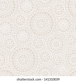 Seamless pattern with ornamental circles. Vector illustration