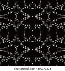 Patrón transparente de puntos ornamentales en monocromo. Diseño vectorial de fondo, audaz y decorativo. Fácil de editar, sin degradado.