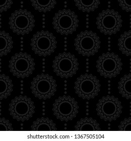Seamless pattern with ornamental elements. Vector illustration.