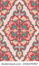 Seamless pattern with ornamental flowers. Classic floral damask ornament. Background for wallpaper, textile, carpet and any surface. 