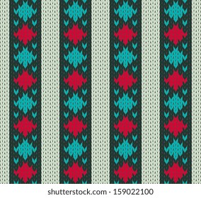 Seamless pattern ornamental knit imitation