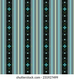 Seamless pattern with ornamental oriental arabesque in assorted colors